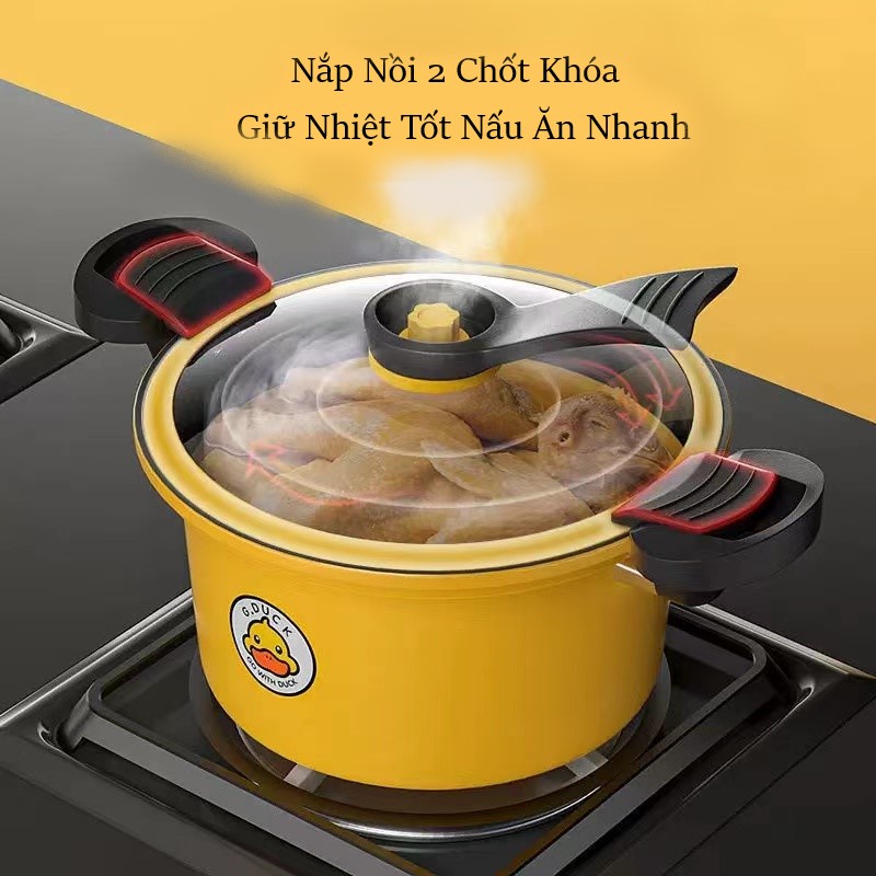 NỒI ÁP SUẤT CHỐNG DÍNH CON VỊT ĐA NĂNG G.DUCK Bảo Hành Đầy Đủ - Nồi Nấu Đa Năng 2022 Hàng Mới 2022