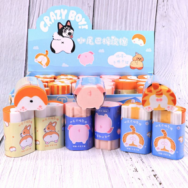 Gôm tẩy hình mông thú, cánh cụt, molang cute dễ thương