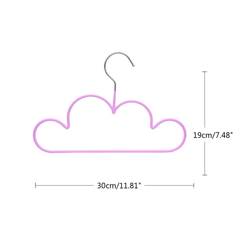 Set 5 Móc Phơi Quần Áo Trẻ Em Hình Đám Mây Chống Trượt