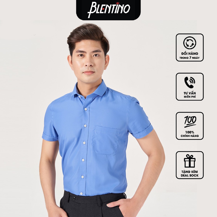 Áo sơ mi nam ngắn tay BLENTINO BSS08-TN