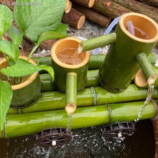 Ống tre trang trí bể cá