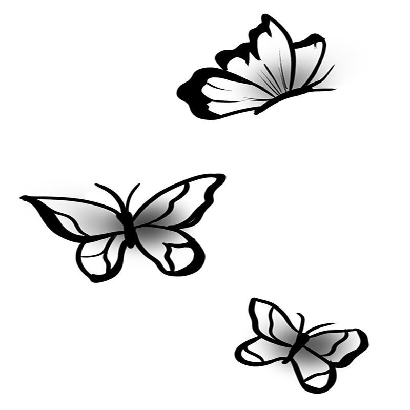 Hình xăm dán tạm thời chống thấm nước họa tiết bướm cá tính dành cho nữ