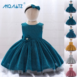Đầm Công Chúa Dự Tiệc Hở Lưng Đính Sequin Lấp Lánh Sang Trọng Cho Bé Gái 0-5 Tuổi MQATZ 2022