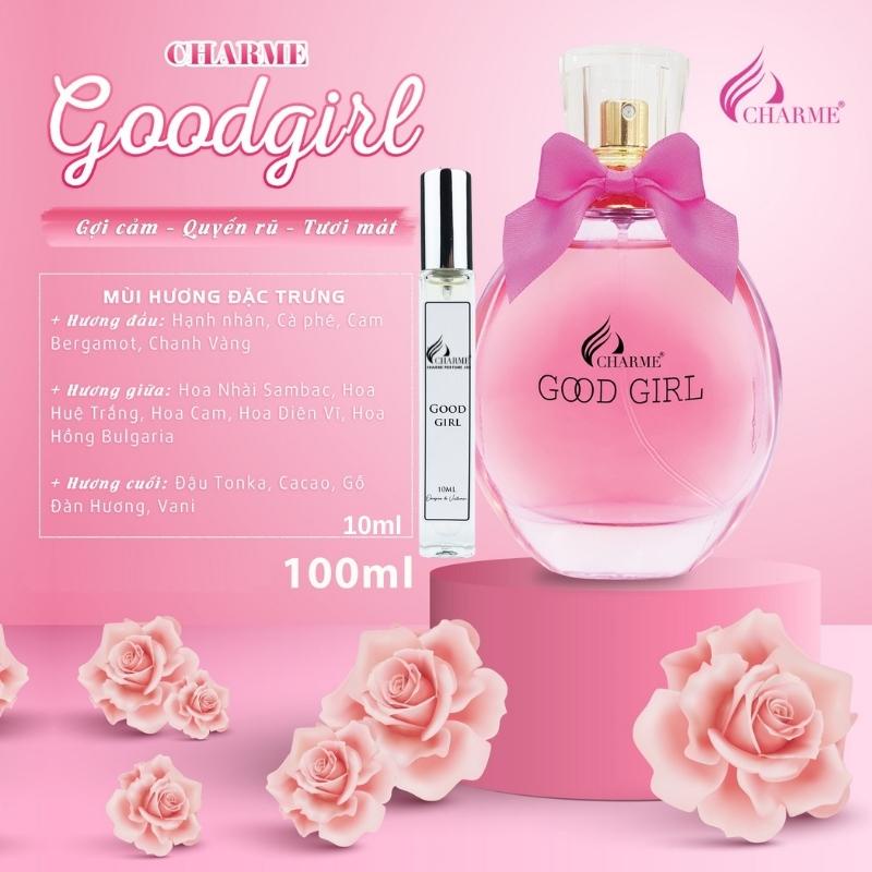 Nước hoa nữ Charme Good Girl 10ml gợi cảm quyến rũ ngọt ngào tươi mát