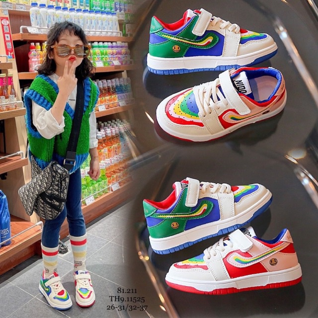 Giày thể thao 7 màu mềm êm đồ đôi cho mẹ và bé size 26-40