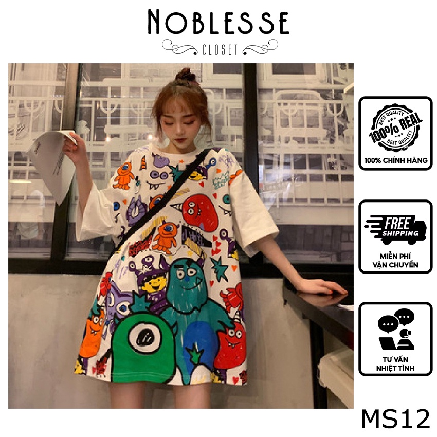 Áo phông nam nữ unisex monster tay lỡ form rộng giá rẻ độc đáo