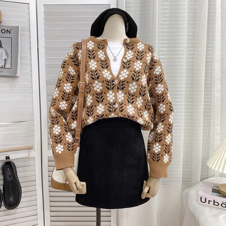 L125 - Áo len Cardigan nữ cổ tròn siêu xinh hàng Quảng Châu (Kèm ảnh thật)