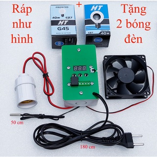 Trọn Bộ mạch nhiệt độ làm máy ấp trứng ráp sẵn như hình tặng 2 bóng đèn