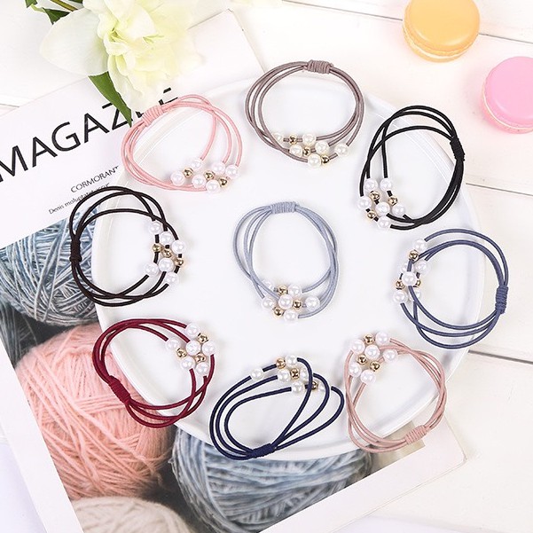 [1 CHIẾC 2K] Dây Buộc Tóc Nhiều Màu Dễ Thương, Dân Thun Cột Tóc