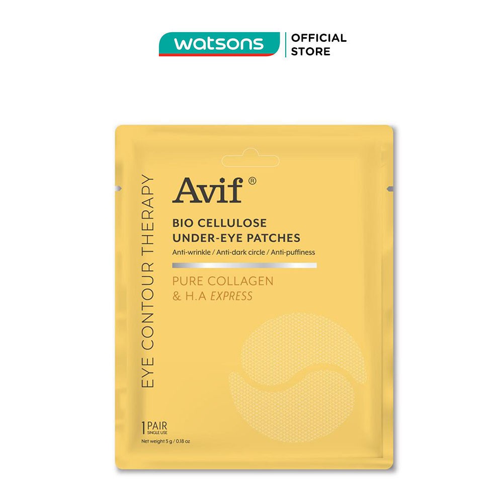 Mặt Nạ Dưỡng Da Vùng Mắt Avif Bio Cellulose Under-Eye Patches Giảm Nếp Nhăn Và Thâm 5g