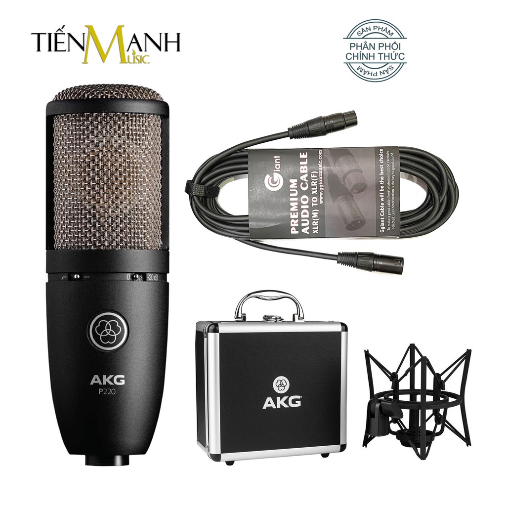 [Tặng Cable, Chính Hãng Mỹ] AKG P220 Micro Vocal Condenser Thu Âm Phòng Studio, Mic Biểu Diễn Microphone Cardioid