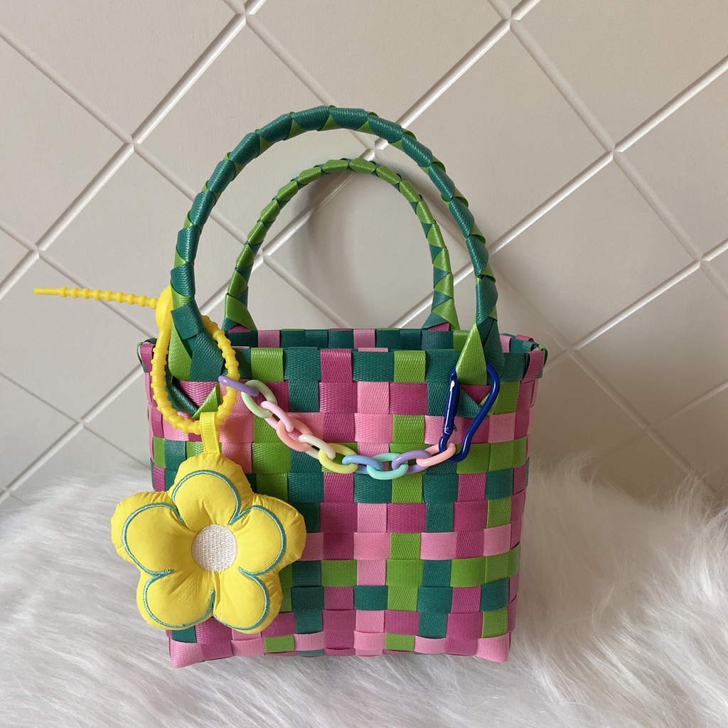 Túi Xách Tay Hình Vuông Nhỏ Bằng Nhựa Đơn Giản Thời Trang Mùa Hè Hàng Mới Dành Cho Bạn Nữ / Trẻ Em / Đi