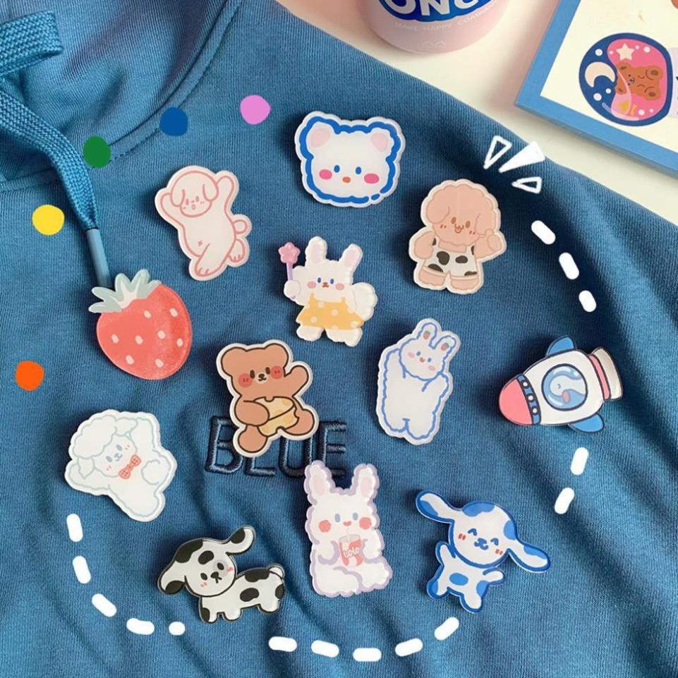 Ghim pin cài balo, túi vải - huy hiệu sticker gắn balo, túi xéo vải Herbagstore