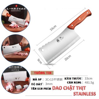 Dao chặt xương japan stainless steel  - dao chặt thịt cao cấp siêu bén – dao nhật bản loại to thép không gỉ