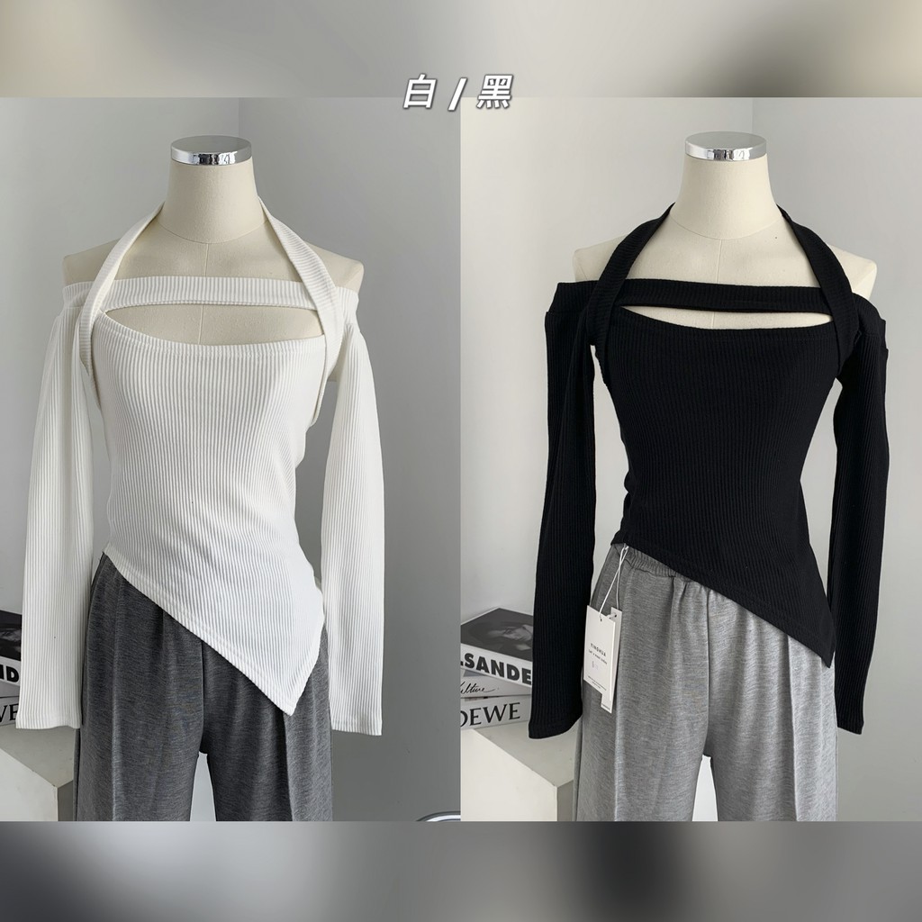 Áo dệt kim tay dài hở vai thời trang dành cho nữ