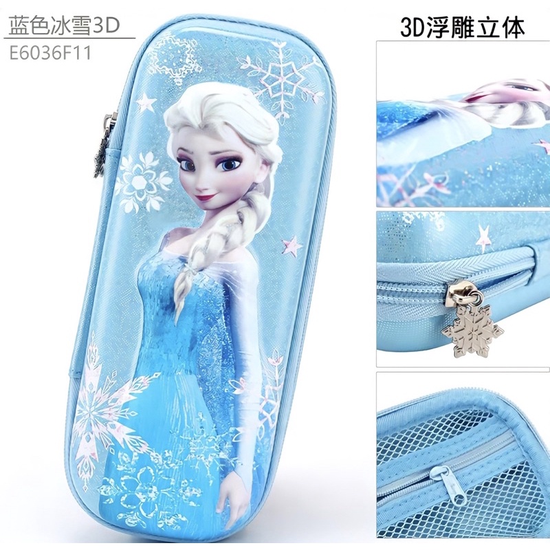 Túi Viết hộp bút 3D hình nổi Elsa nữ hoàng