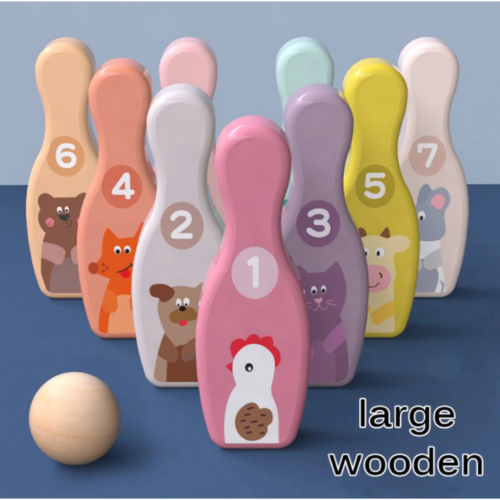 Bộ đồ chơi Bowling bằng gỗ cho bé hình con vật