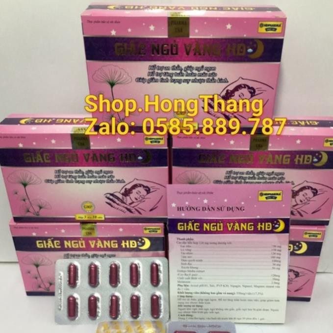 Giấc ngủ vàng HD dưỡng tâm an thần, tạo giấc ngủ sâu và giấc ngủ tự nhiên, tăng cường hoạt huyết dưỡng não hộp 30viên