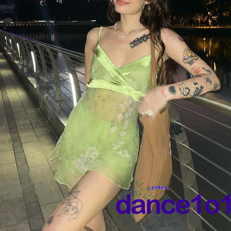 ✭Yr♔Đầm Sát Nách Hoạ Tiết Hoa Thiết Kế Cổ Chữ V Quyến Rũ