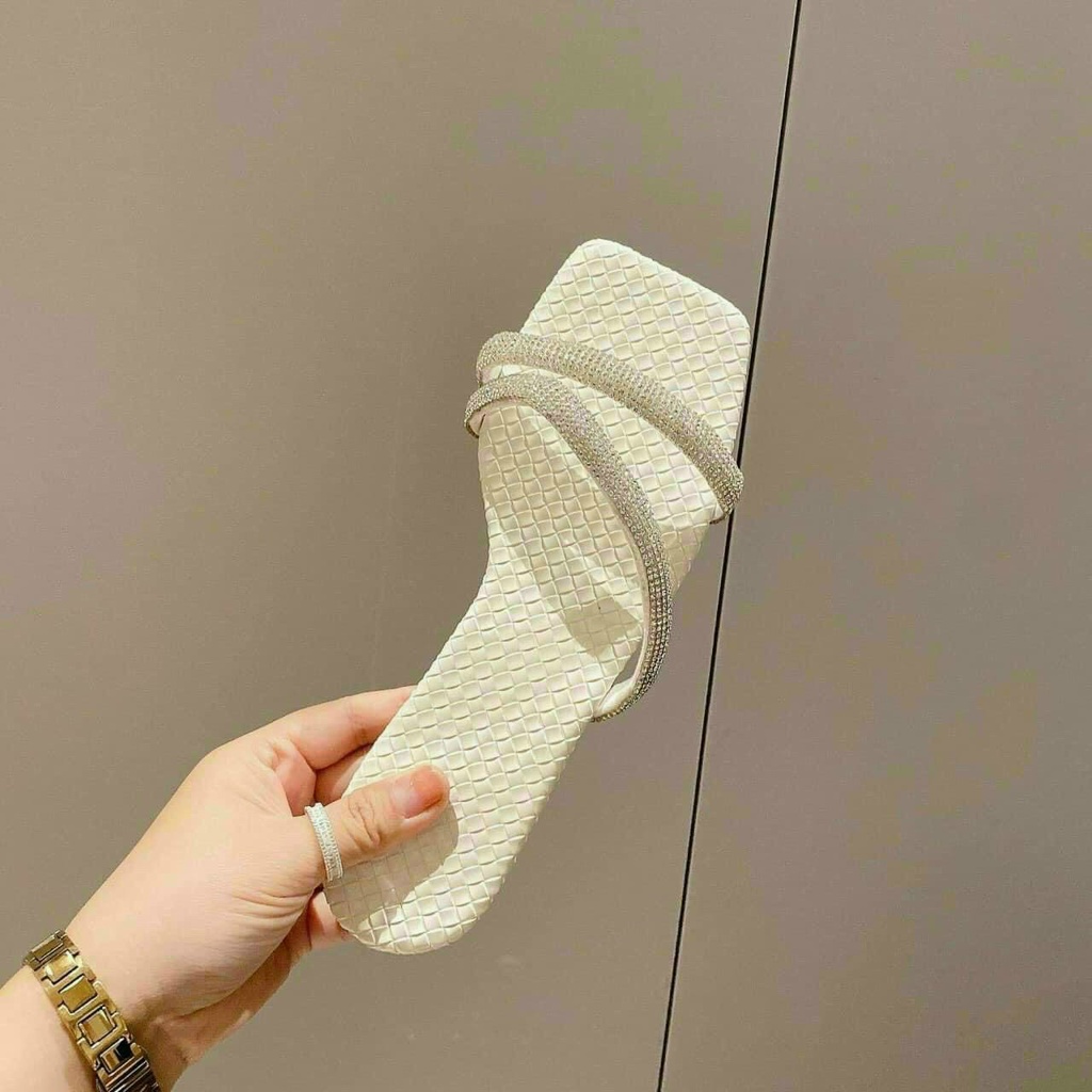 Dép Nữ Bệt Dây kim tuyến sang chảnh hàng chuẩn size