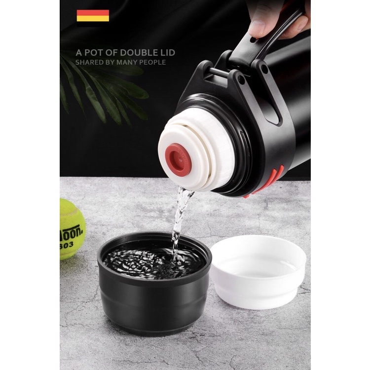 [ HÀNG LOẠI 1 ] Bình giữ nhiệt kiểu dáng thể thao lõi inox kèm quai xách 1000ml