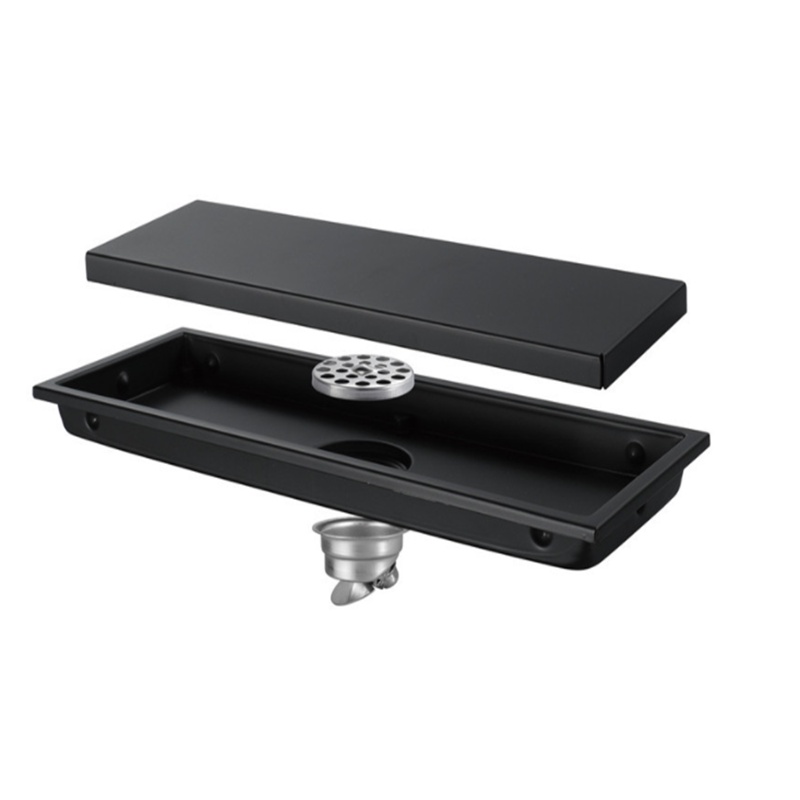 Nắp Cống Thoát Nước Sàn Nhà Nhà Tắm Hình Chữ Nhật Bằng Thép Không Gỉ 304 10*30Cm