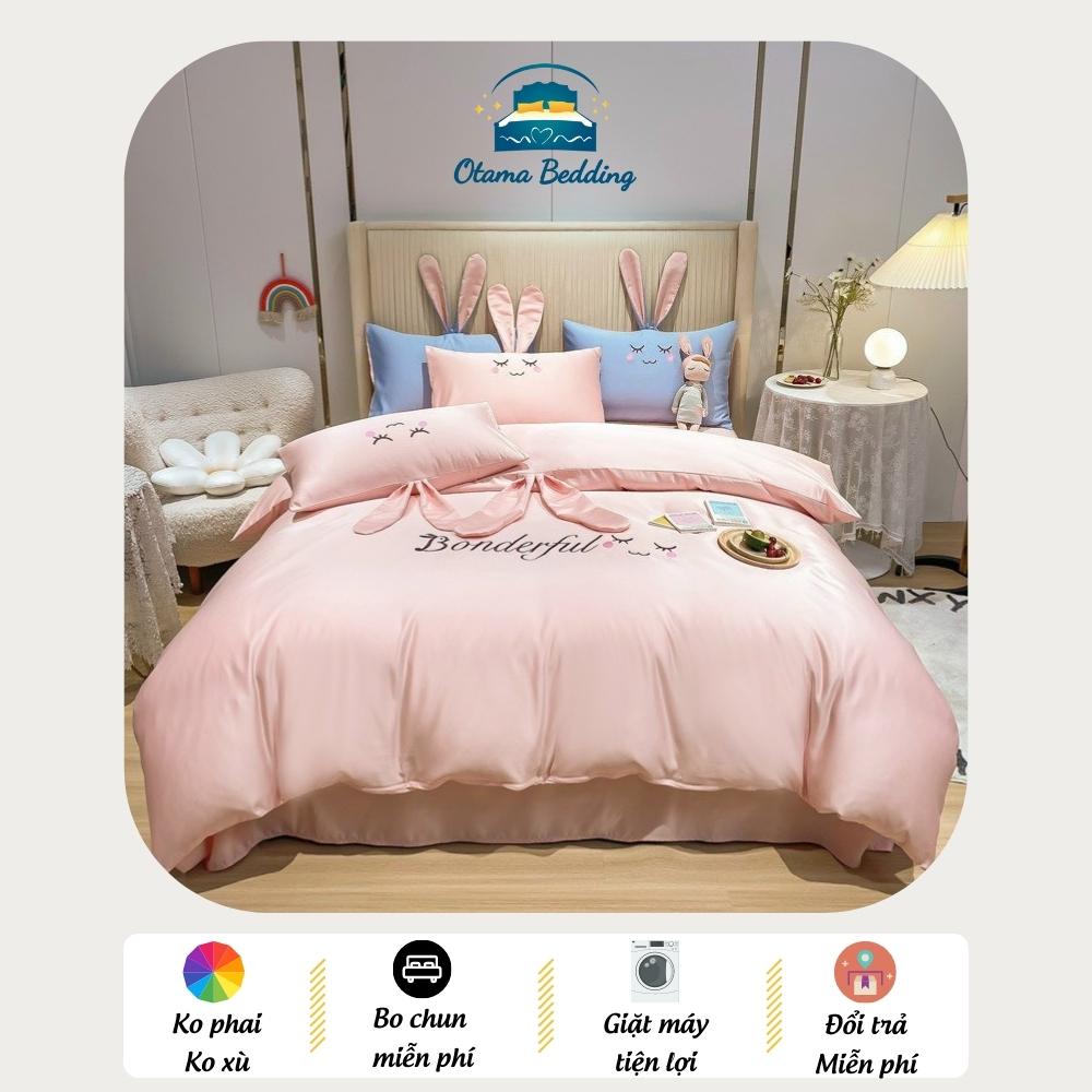 Bộ chăn ga gối lụa thái tencel Otama Bedding đủ size 1m2 1m6 1m8 bo chun ga phủ miễn phí cao cấp