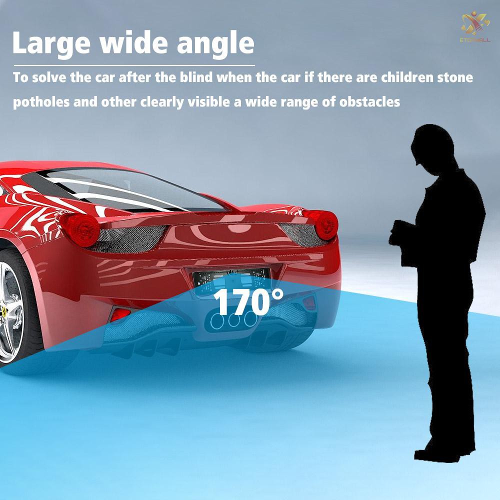 Khung đỡ biển số xe kèm camera tầm nhìn sau CCD HD có bóng đèn 12 led cho ô tô | BigBuy360 - bigbuy360.vn