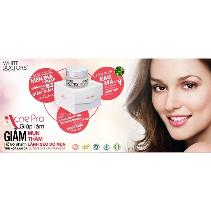 White Doctors Acne pro Kem loại bỏ mụn thâm, sẹo mụn | BigBuy360 - bigbuy360.vn