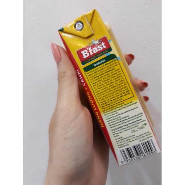 B'Fast sữa lúa mạch canxi 4x hộp180ml