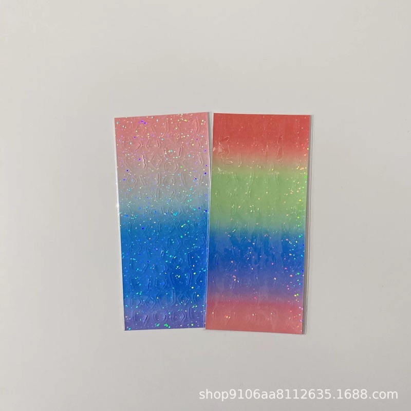 Set 2 Tấm Sticker Hình dán Hoa/butterfly lấp Lánh 2 lớp cắt trang trí Toploader