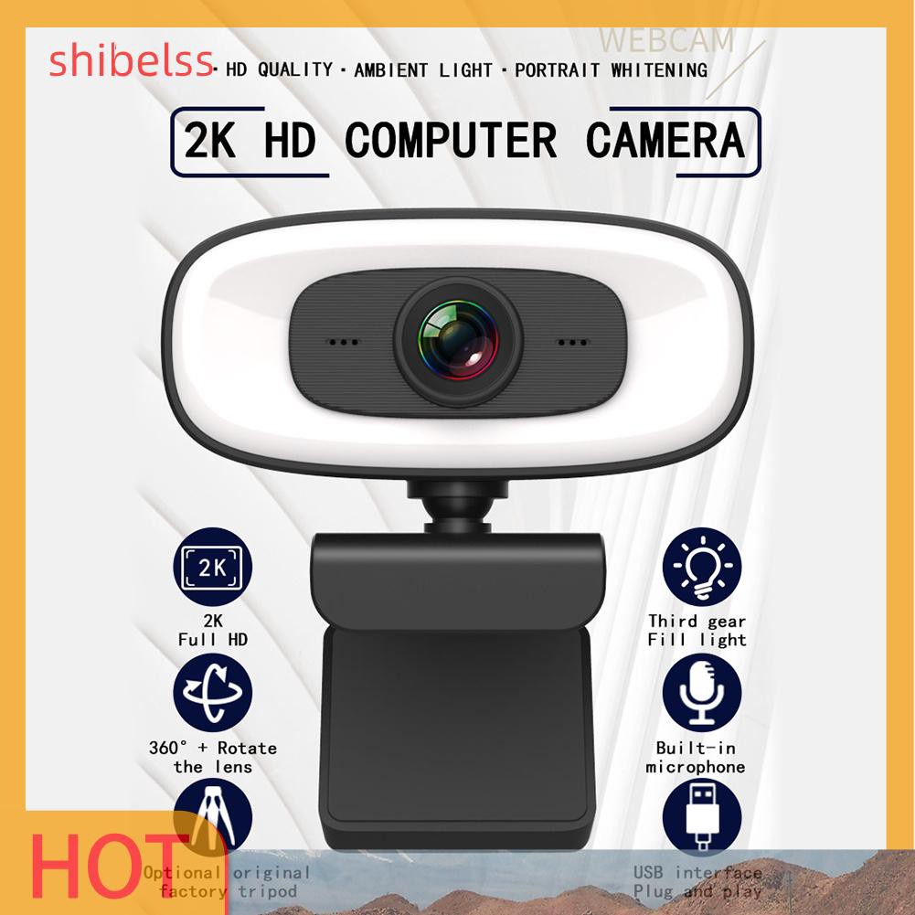 Webcam Shibelsss Pc-C10 2k Hd Usb Kèm Micro Cho Máy Tính