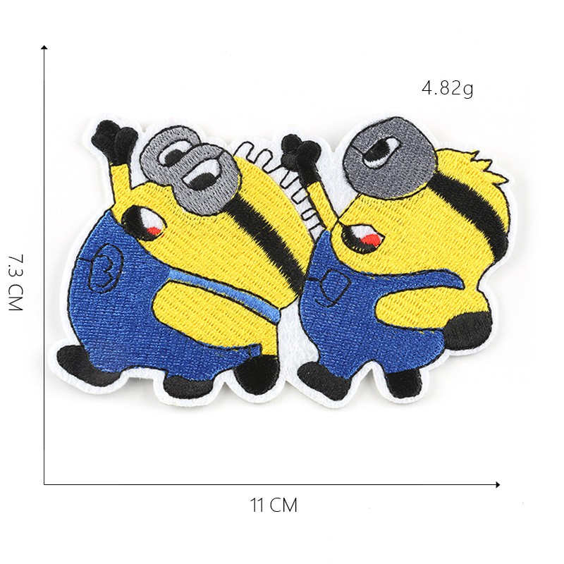 Bộ 3 hình dán ủi lên trang phục thêu hoạ tiết Minion dễ thương ngộ nghĩnh