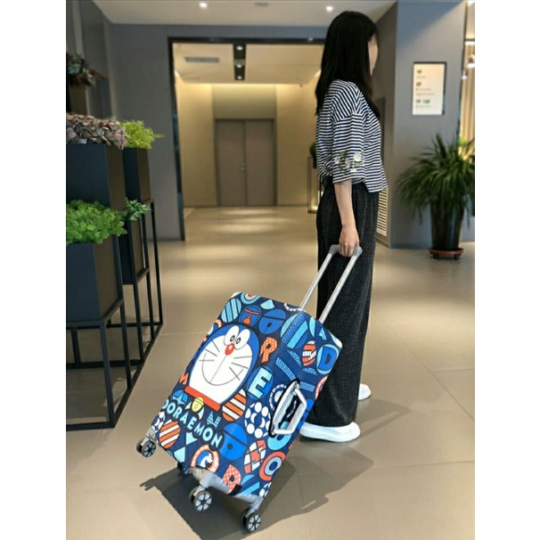 Áo Trùm Vali Bảo Vệ Chống Trầy Xước Họa Tiết Dorarmon Doraemon