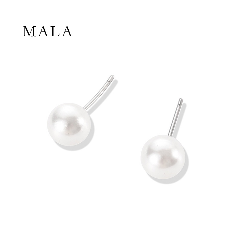 Bông tai MAYEBE LAVEND thời trang đính ngọc trai đơn giản phong cách Hàn Quốc cho nữ