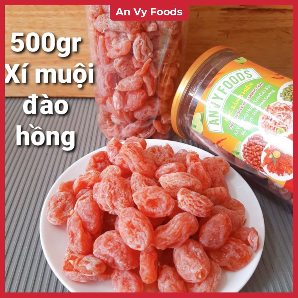 Xí Muội Đào Hồng / Ô Mai Đào chua ngọt 500gr