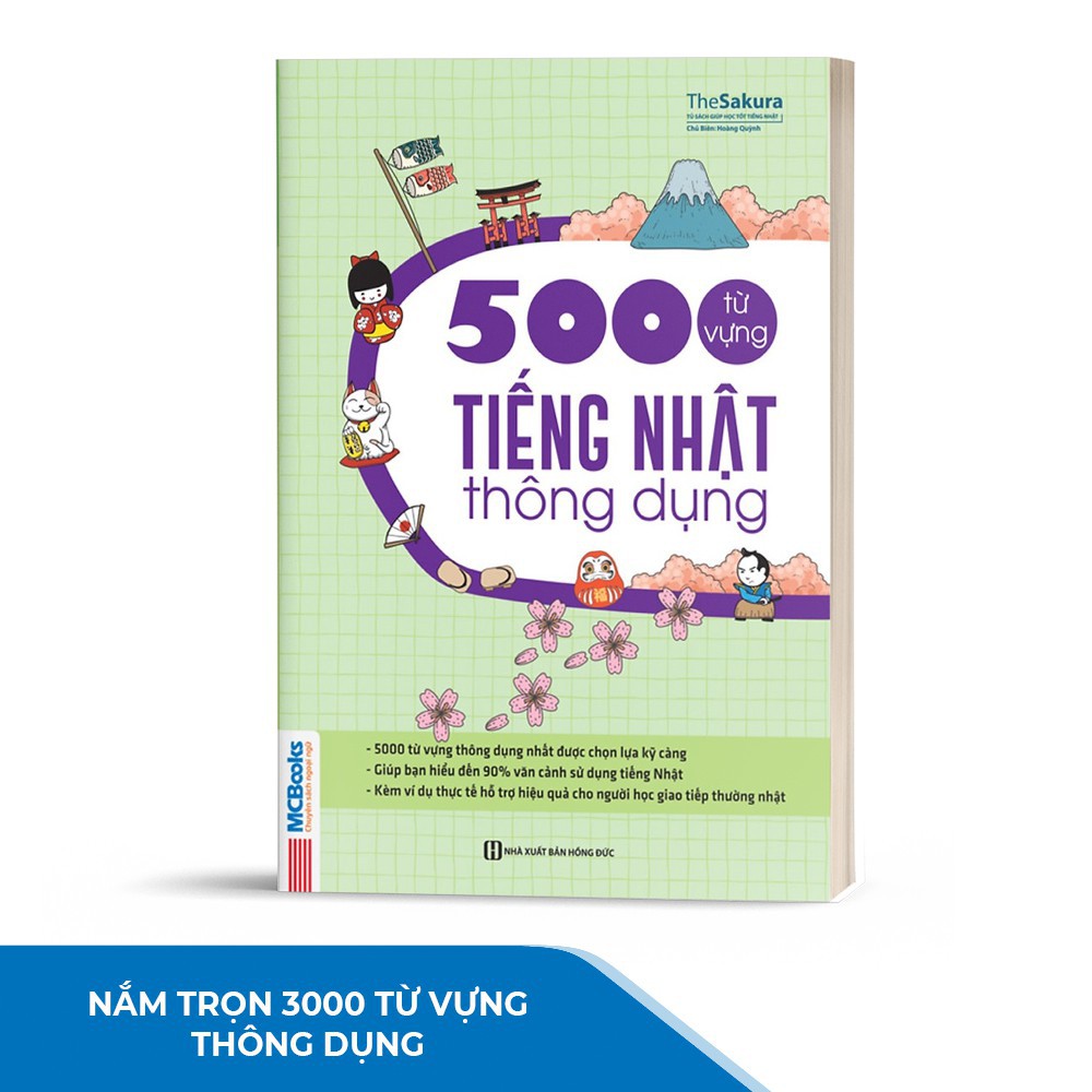 Sách - 5000 Từ Vựng Tiếng Nhật Thông Dụng - Dành Cho Người Học Cơ Bản [MCBOOKS]