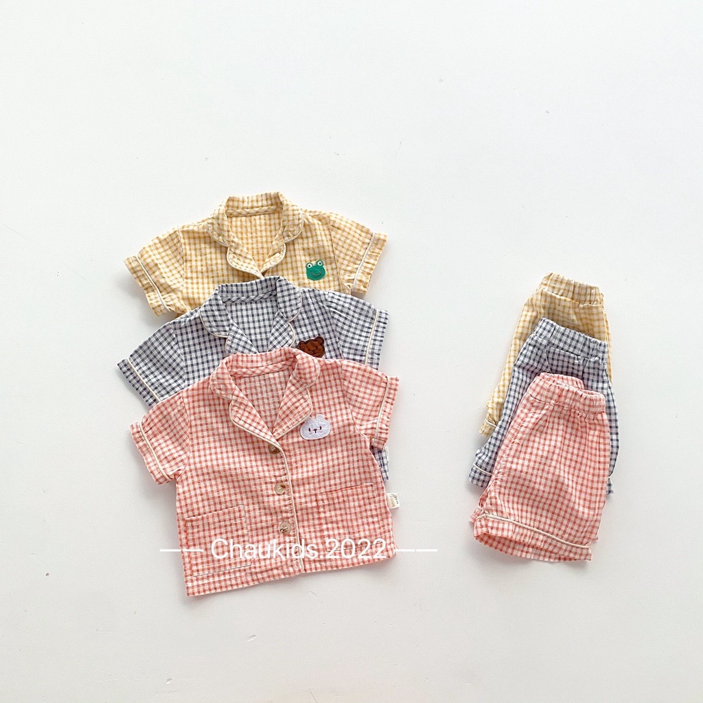 Bộ pijama kẻ caro cho bé