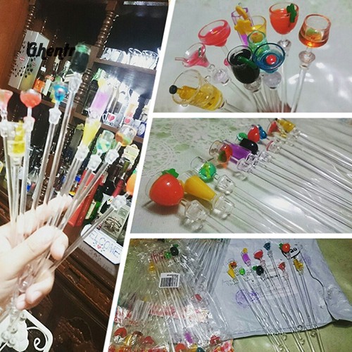 Bộ 10 cây khuấy đồ uống cocktail phong cách độc đáo