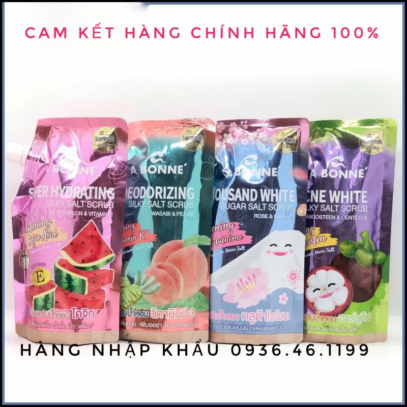 Muối tắm sữa bò,mùi hoa quả tẩy tế bào chết,trắng da A Bonne Spa Milk Salt 350g Thái Lan