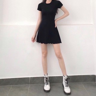 Đầm Thun Xoè Basic Cuốn Biên - VN16