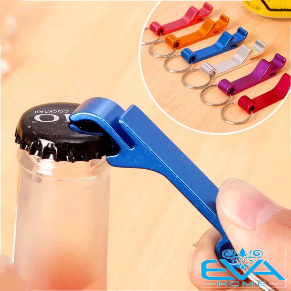 Combo 3 Móc Khóa Khui Bia Mini Hợp Kim Nhôm Đa Năng Nhiều Màu
