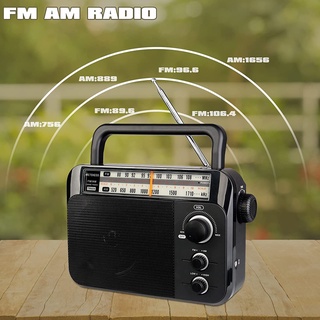 Radio Retekess TR604 FM / AM 2 Băng Tần Có Thể Sạc Lại Với Giắc Cắm Tai Nghe 3.5mm Cho Người Già
