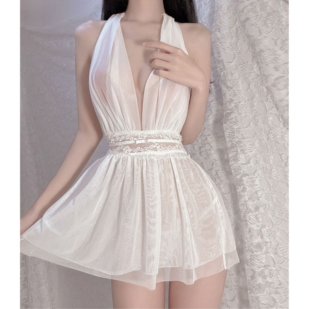 Váy ngủ sexy gợi cảm Đầm ngủ hở lưng siêu quyến rũ lưới mềm M65
