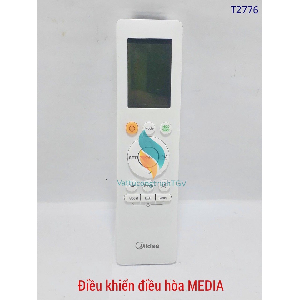 Điều khiển kiểu RG10A thay thế cho điều hòa MEDIA