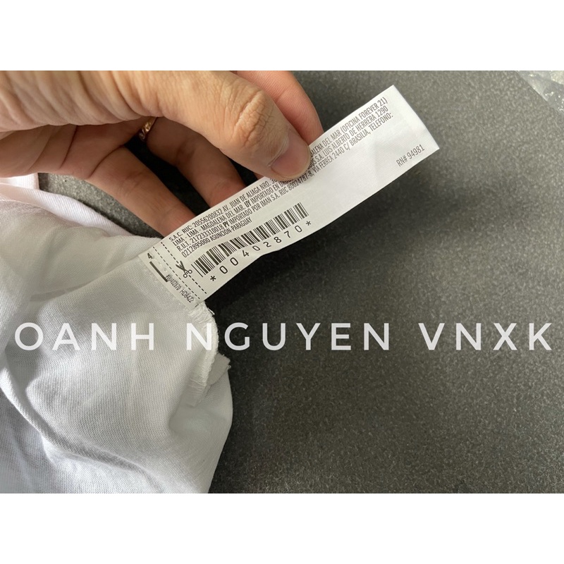 ÁO TRẮNG THUN F21 PHỐI BÈO