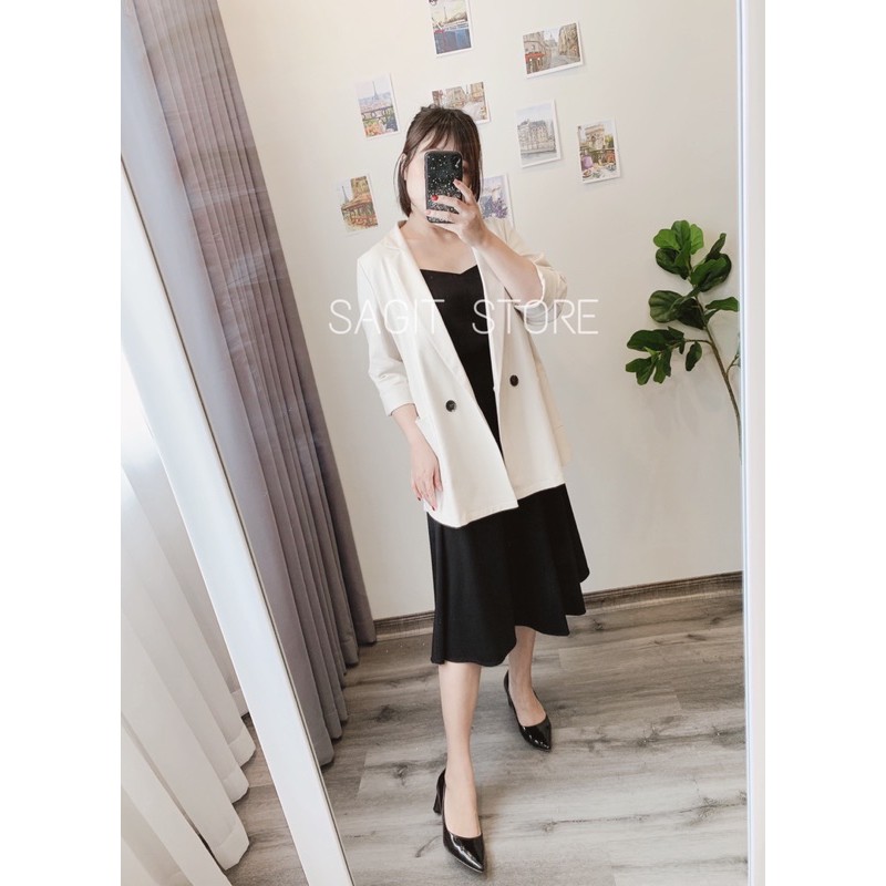 ÁO KHOÁC BLAZER 1 LỚP ĐỨNG PHOM SIÊU ĐẸP phom to rộng oversize có bigsize 50-80kg