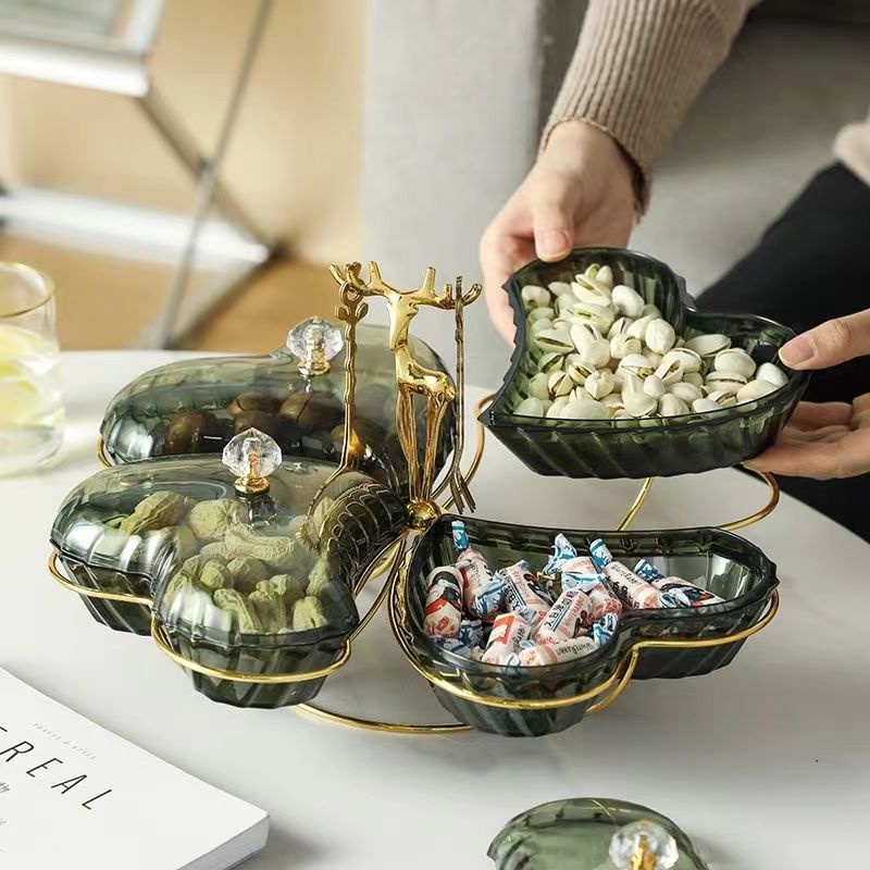 Đĩa Đựng Trái Cây/ Bánh Kẹo Bằng Nhựa Khung Sắt Nghệ Thuật Thời Trang Cao Cấp Có Thể Tháo Rời Phong Cách Mới Sang Trọng Sáng Tạo Cho Phòng Khách/Quán Cà Phê