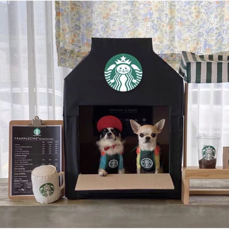 Tạp Dề Starbucks Dành Cho Thú Cưng Thỏ - Bọ Ú - Sóc - Chó - Mèo