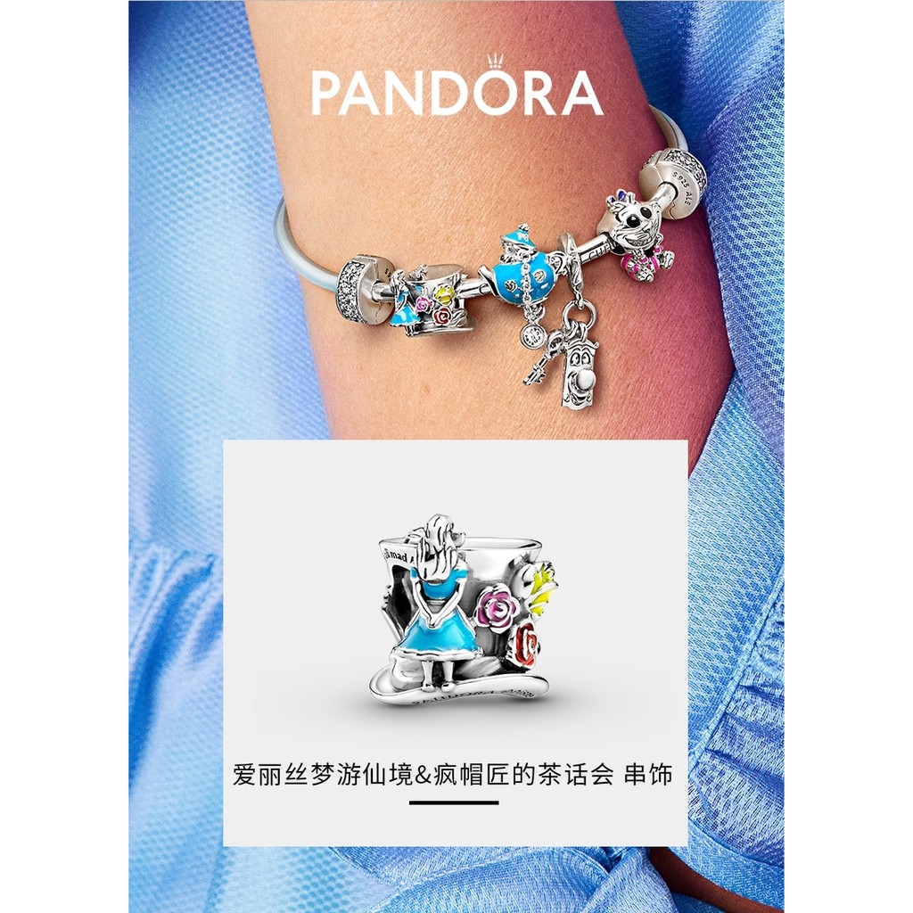 DISNEY Pandora Mô Hình Nhân Vật Alice Ở Xứ Sở Thần Tiên